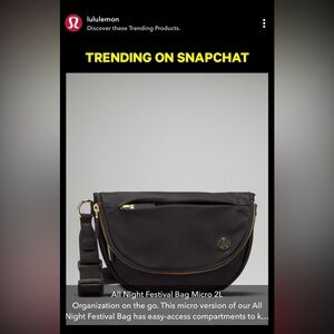 All Night Festival Bag 5L - black & gold